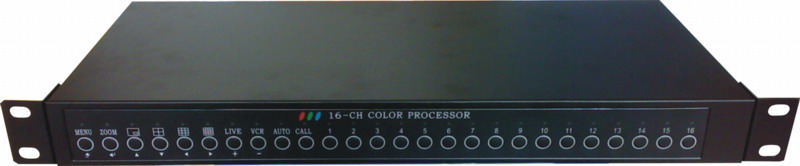 机架式彩色VGA16画面处理器|16路画面分割器|十六画面分割器