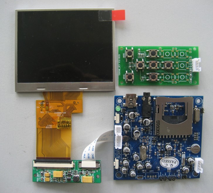 警示器材用内窥镜液晶显示拍照录像存储模块DVR6600V1