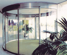深圳弧形自动玻璃门、90度平开自动玻璃门