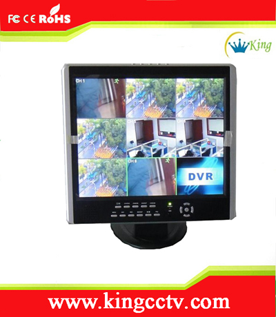 促销15''LCD DVR8路数字硬盘录像机监控主机