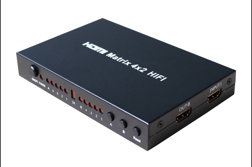【HIFI HDMI矩阵 四进二出 4x2】音频独立输出