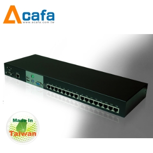 16口双介面IP KVM切换器 网络型切换器 远程管理器 台湾制造
