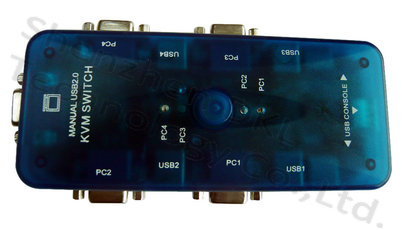 USB接口KVM切换器4切1胶壳