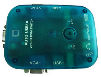 USB接口KVM切换器2切1带音频