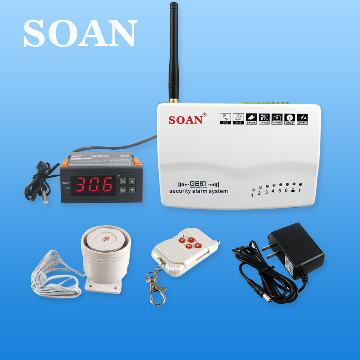 索安 SN5200GJ 机房温度报警器 同时支持断电报警
