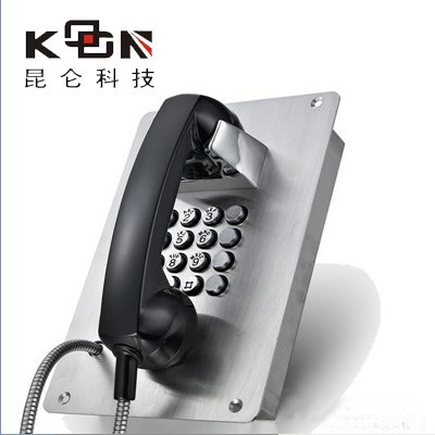 自动拨号电话机 不锈钢电话 壁挂式IP电话