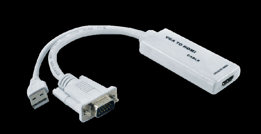 供应VGA转HDMI转换线　USB供电带音频