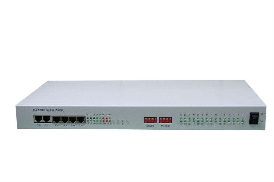 30路电话光端机+4E1+4路网络/30路多业务光端机