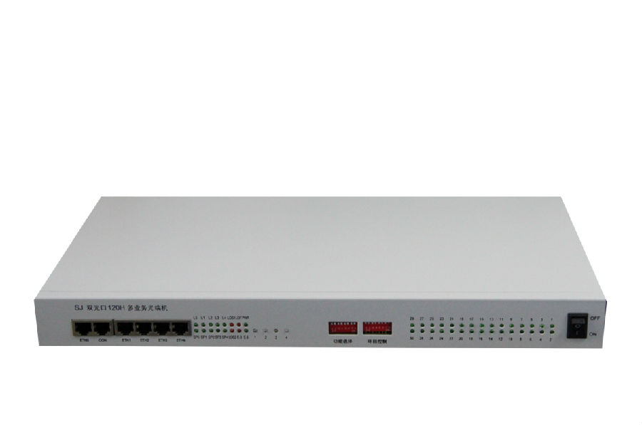 双光口保护30路电话光端机+4E1+4路网络/30路多业务光端机