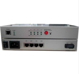 物理隔离光纤收发器 多口光纤交换机/网络监控光端机 1光4电隔离器