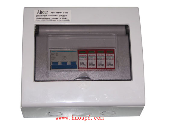 普通三相电源防雷器:AD/T385/4P-C20B