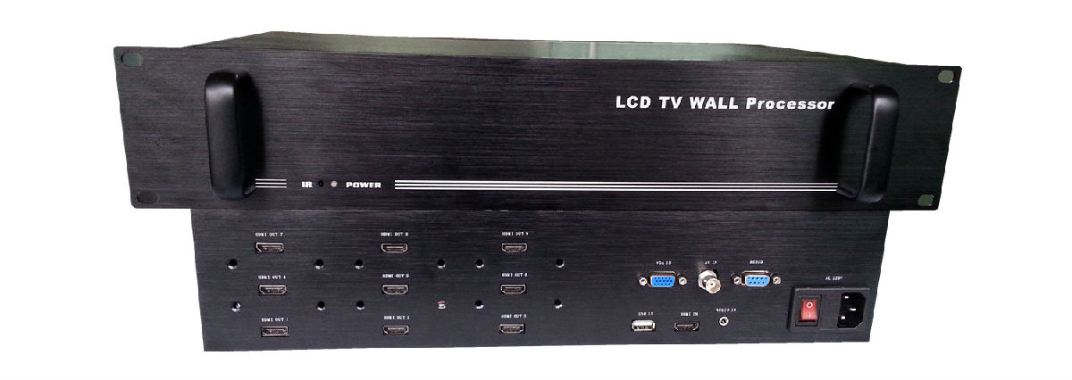 2 4  6 8 9 10 12 16路HDMI电视机拼接处理器/液晶拼接器/电视拼接器