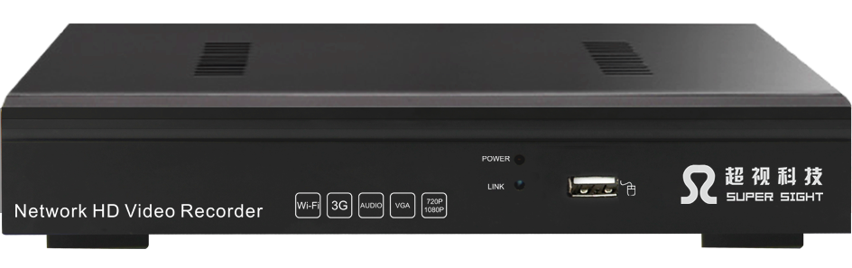 超视科技网络硬盘录像机 1盘位 NVR 4路500万/300万/1080P