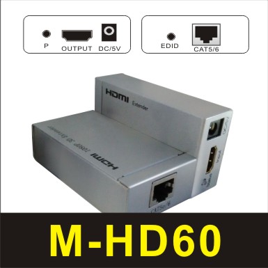 迈贝单网线高清HDMI传输器，距离达60米   M-HD60