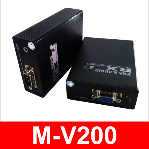 VGA音视频延长器，可调增益，传输距离达200米   M-V200