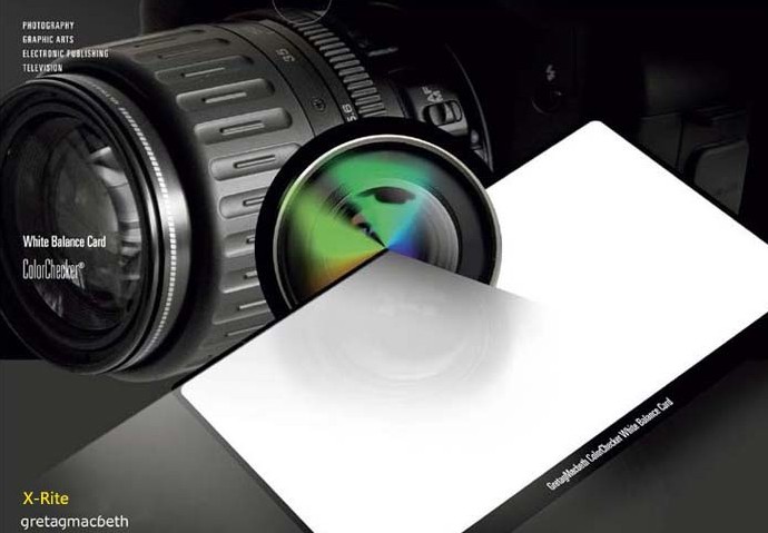 Danes-Picta标准影像摄像头检测白黑灰卡