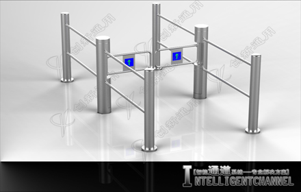 创新通-护栏型圆柱摆闸 门禁控制设备