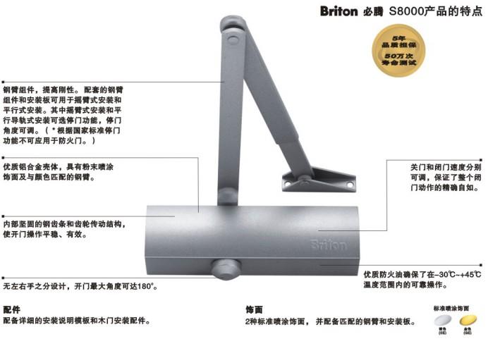 英国原装Briton必腾S8000系列闭门器