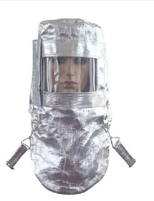 铝箔防火隔热面罩耐高温头罩700-1000度隔热服防辐射耐高温面罩