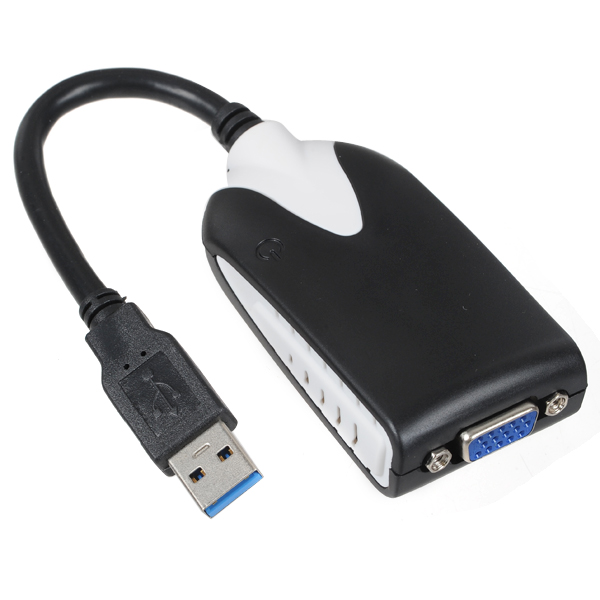 麦恩USB3.0转VGA UV130视频转换器支持win10 USB多屏独立外置显卡