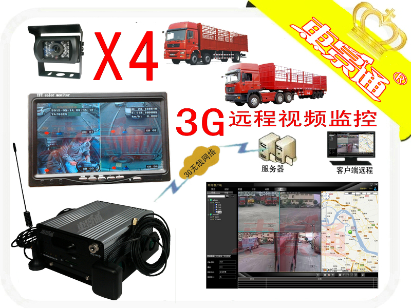 车景通 3G+GPS车载硬盘录像机 3G无线车载DVR