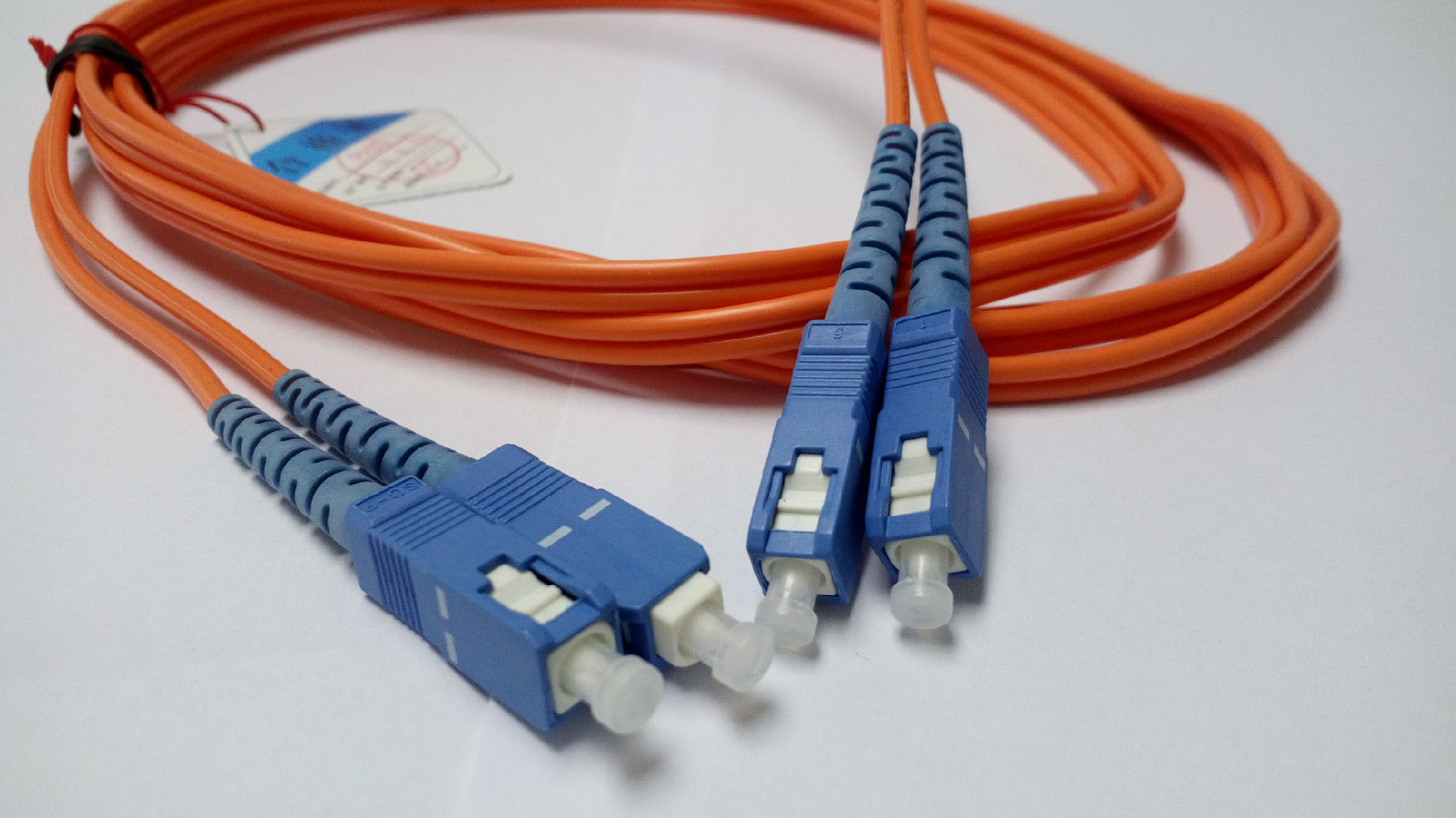 汉信光缆 双芯多模 4个SC接头 光纤跳线 3米