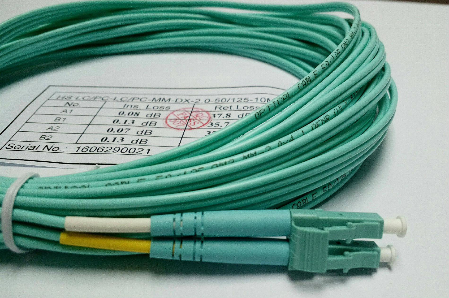 汉信光缆 10米万兆跳线 蓝色多模