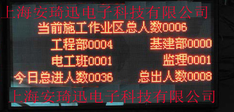 上海安琦迅专业研发生产LED工地门禁屏显系统