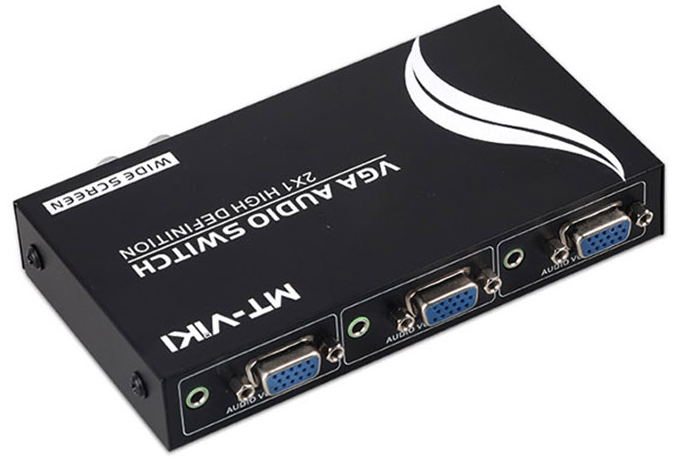 迈拓维矩2路 VGA高清音视频切换器MT-15-2AV