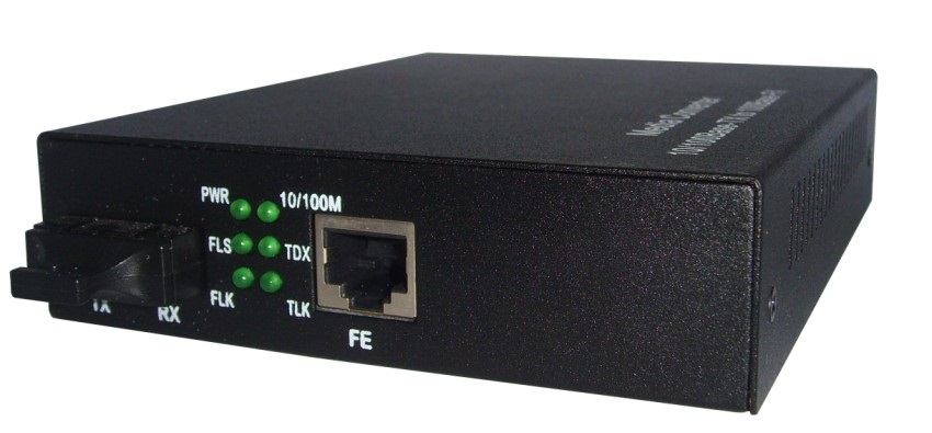 康斯姆百兆光纤收发器FBK1SS22N 内置光电转换器