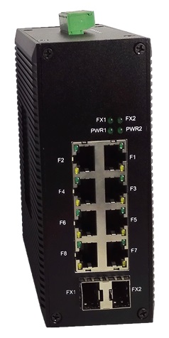 康斯姆百兆一光八电SKMSW-09081 工业级光纤收发器 工业级交换机