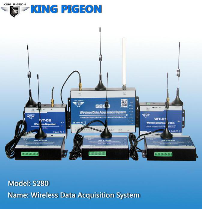 S280 无线433Mhz GSM 3G 4G RTU 数据采集报警控制器