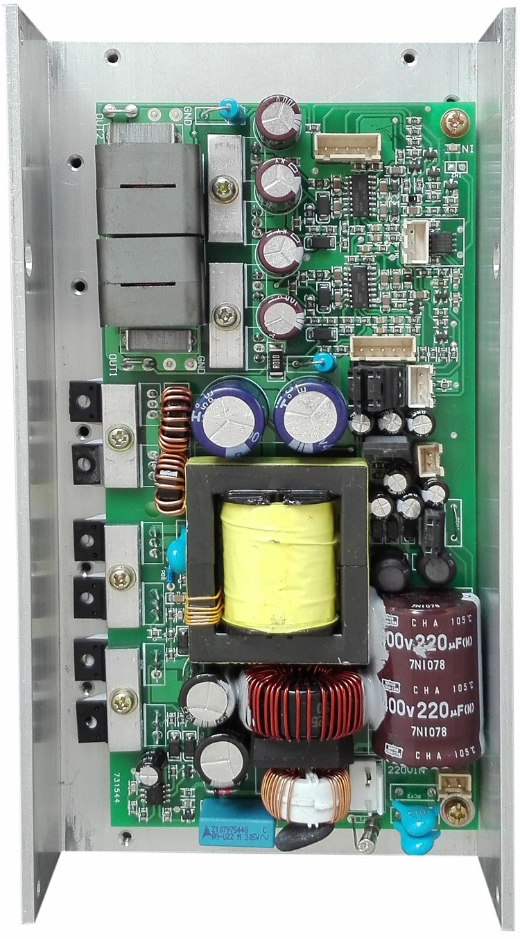 D类数字功放板模块LLC谐振开关电源一体单通道8欧1400W