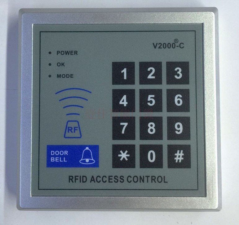 刷卡门禁机/ID密码刷卡机/密码键盘V2000C 智能密码刷卡键盘