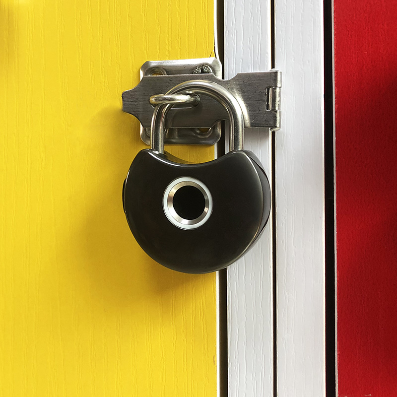巴洛克Q1B 指纹挂锁 带涂鸦智能APP 开锁记录 柜子锁仓库锁箱包锁
