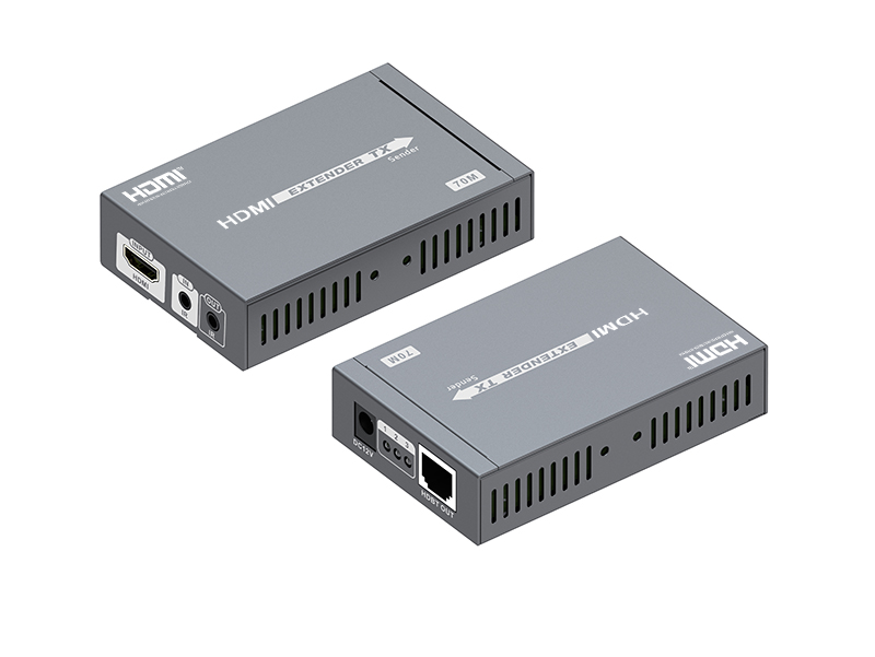 朗强HDMI HDBaseT 单网线延长器70米支持4K