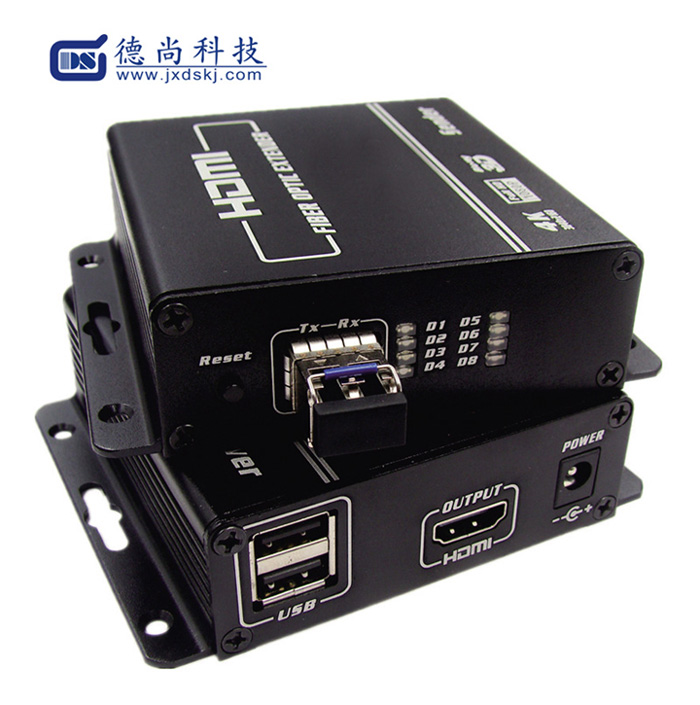 HDMI光端机带USB接口键盘鼠标操作,光纤收发器